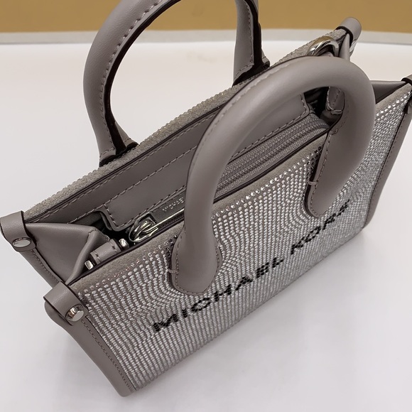MICHAEL KORS MIRELLA XSMALL SHOPPER CROSSBODY PEARL GREY COLOR - Picture 12 of 16